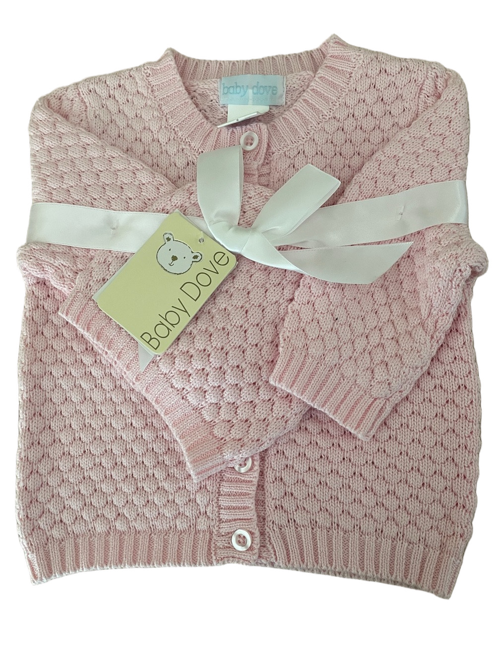 Pink Cotton Baby Cardigan & Hat  3-6 Months NWT!
